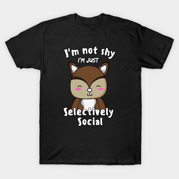 Socially Awkard Funny Selectiveky Social T-Shirt by ProLakeDesigns